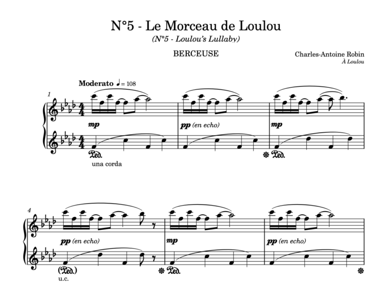 N°5 - Le Morceau de Loulou ; N°5 - Loulou's Lullaby